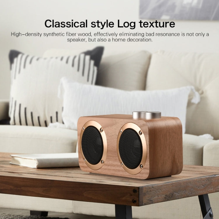Q7 重低音木質藍牙喇叭，支援 TF 卡、U 盤及 3.5mm AUX，Q7