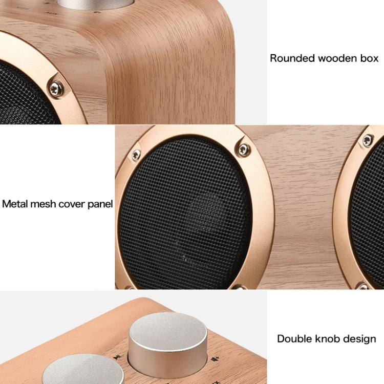 Q7 重低音木質藍牙喇叭，支援 TF 卡、U 盤及 3.5mm AUX，Q7