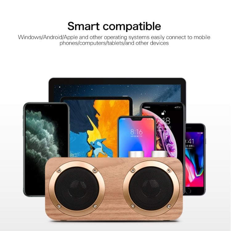 Q7 重低音木質藍牙喇叭，支援 TF 卡、U 盤及 3.5mm AUX，Q7