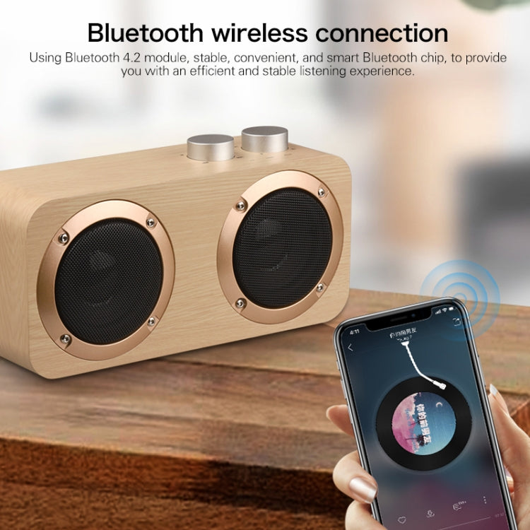 Q7 重低音木質藍牙喇叭，支援 TF 卡、U 盤及 3.5mm AUX，Q7