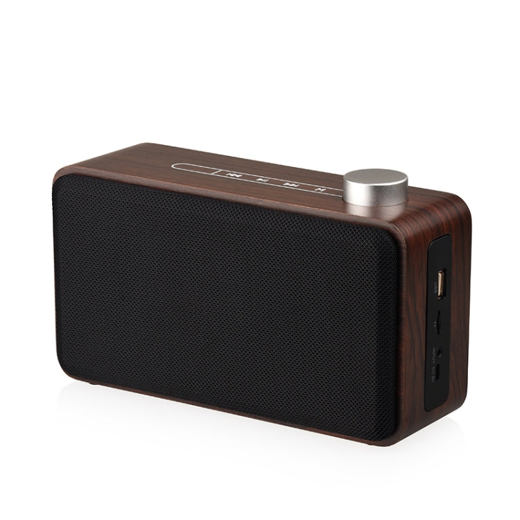 W5A 重低音布面木質觸控藍牙喇叭，支援 TF 卡、U 盤及 3.5mm AUX，胡桃木，黃木