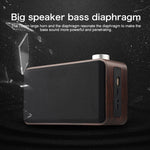 W5A 重低音布面木質觸控藍牙喇叭，支援 TF 卡、U 盤及 3.5mm AUX，胡桃木，黃木