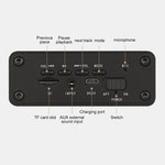 W5C 低音木質時鐘藍牙喇叭，支援 TF 卡與 3.5mm AUX，棕木色，黃木色