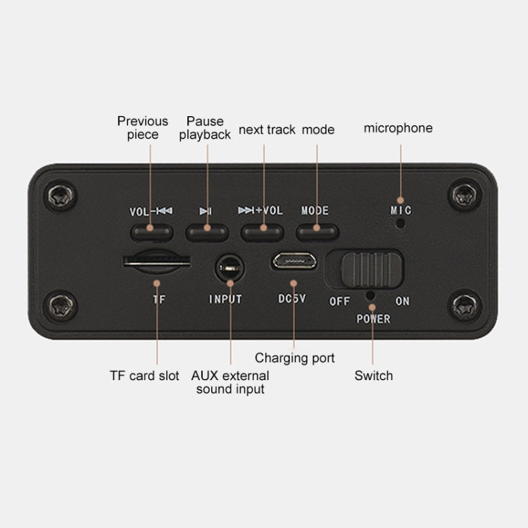 W5C 低音木質時鐘藍牙喇叭，支援 TF 卡與 3.5mm AUX，棕木色，黃木色