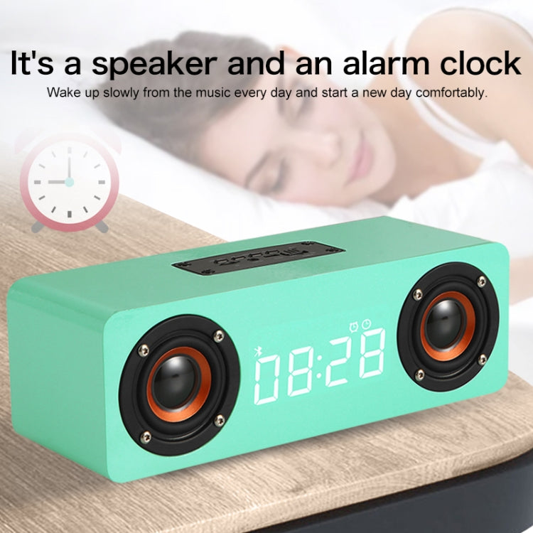M5 重低音木質藍牙 4.2 喇叭，支援 TF 卡、3.5mm AUX 及 FM