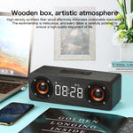 M5 重低音木質藍牙 4.2 喇叭，支援 TF 卡、3.5mm AUX 及 FM