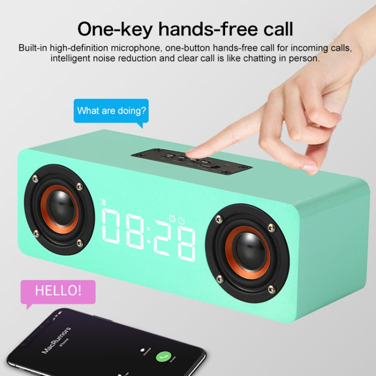 M5 重低音木質藍牙 4.2 喇叭，支援 TF 卡、3.5mm AUX 及 FM