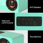 M5 重低音木質藍牙 4.2 喇叭，支援 TF 卡、3.5mm AUX 及 FM