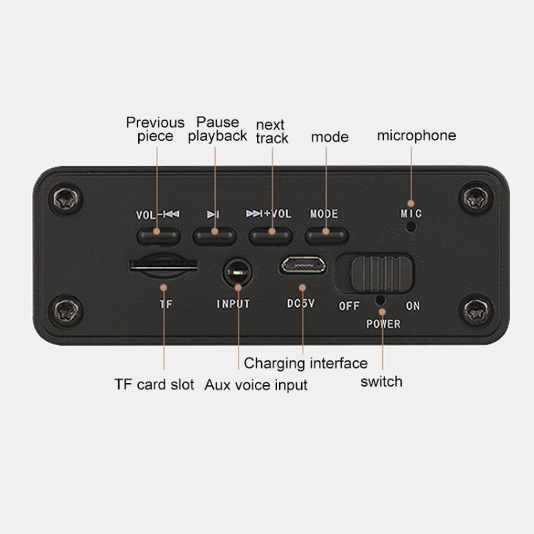 M5C 重低音木質時鐘藍牙 4.2 喇叭，支援 TF 卡、3.5mm AUX 及 FM 收音機
