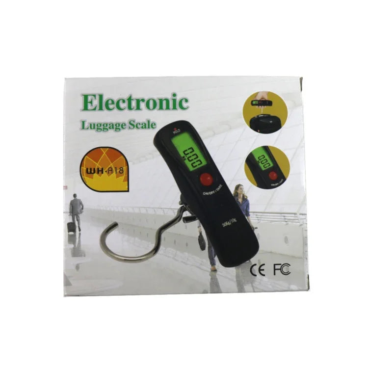 MH-A18便攜式數字高負載掛鉤電子行李秤（10g~50kg），不含電池，10g x 50kg