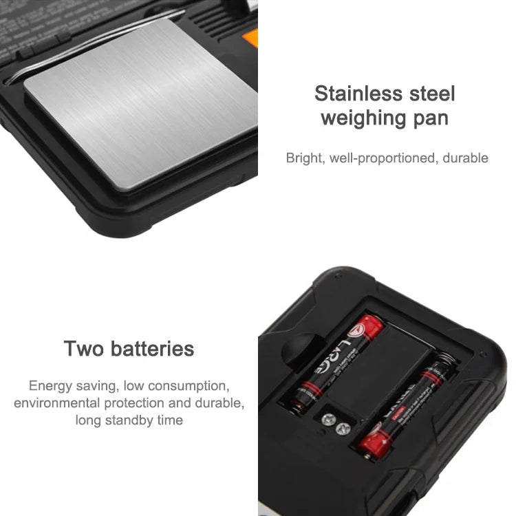200g/0.01g高精度便攜珠寶秤迷你電子秤精密克拉電子秤，200g/0.01g