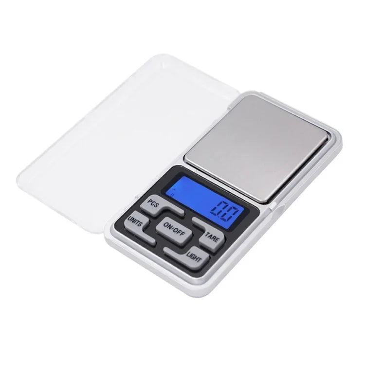 MH-100 500g x 0.1g 高精度數位電子便攜迷你口袋秤手機稱重秤，配備 1.6 吋 LCD 螢幕，500g/0.1g