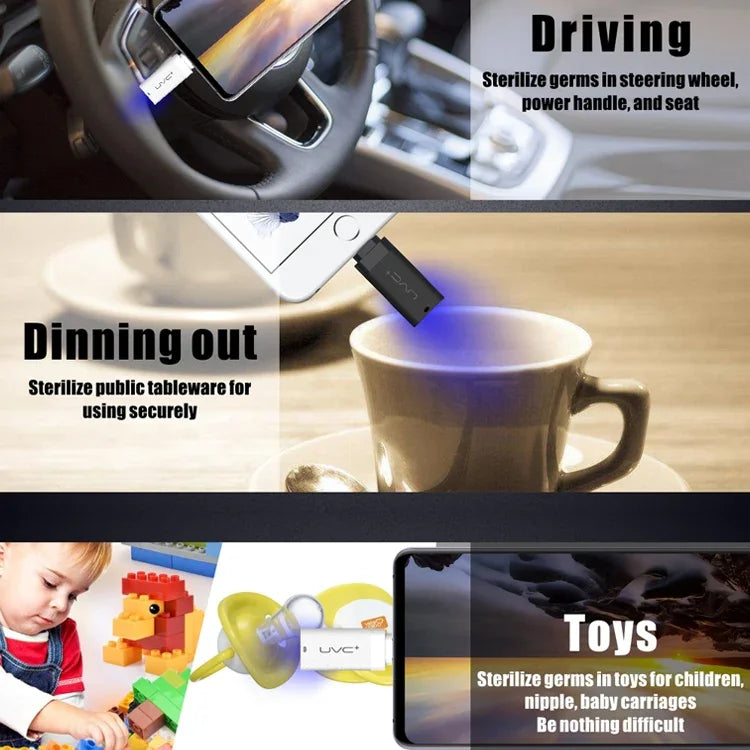 Type-C / USB-C 超便攜殺菌燈智能手機紫外線消毒器，Type-C