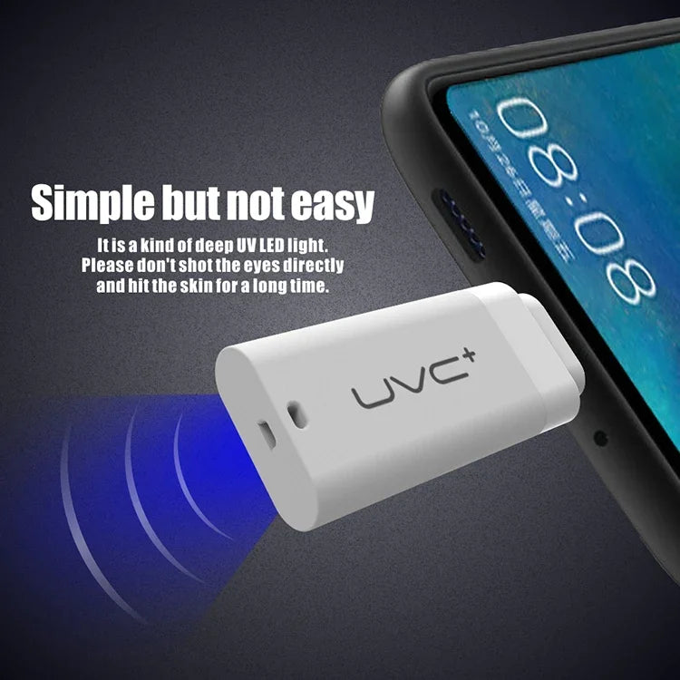 8 Pin Ultra Portable Germicidal Lights Smartphone UV Sanitizer, 8 Pin
