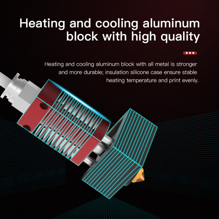 Creality 24V 40W擠出機噴嘴熱端套件，含溫度熱敏電阻和加熱管，適用於Ender-3 3D打印機