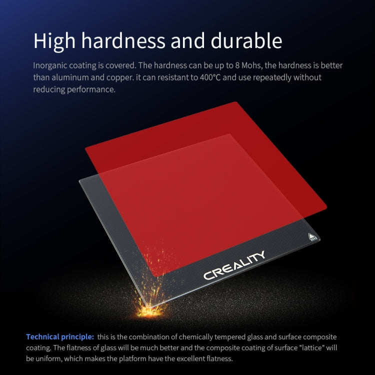 Creality 碳化矽玻璃板平台加熱床打印表面，適用於Ender-3 3D打印機配件