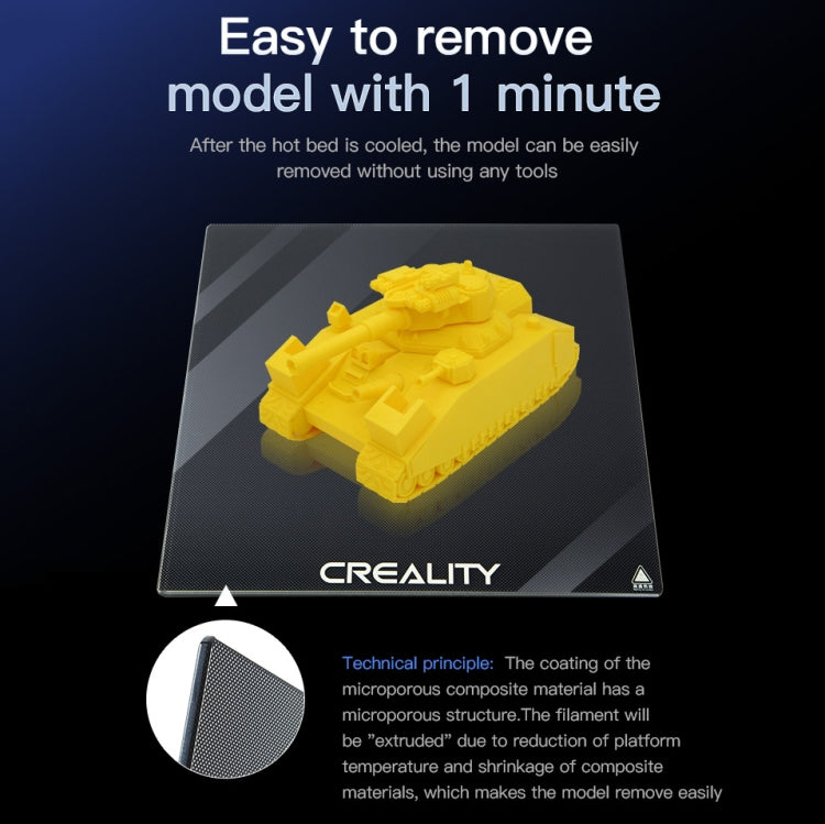 Creality 碳化矽玻璃板平台加熱床打印表面，適用於Ender-3 3D打印機配件