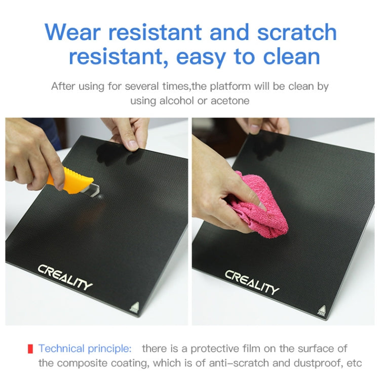 Creality 碳化矽玻璃板平台加熱床打印表面，適用於Ender-3 3D打印機配件