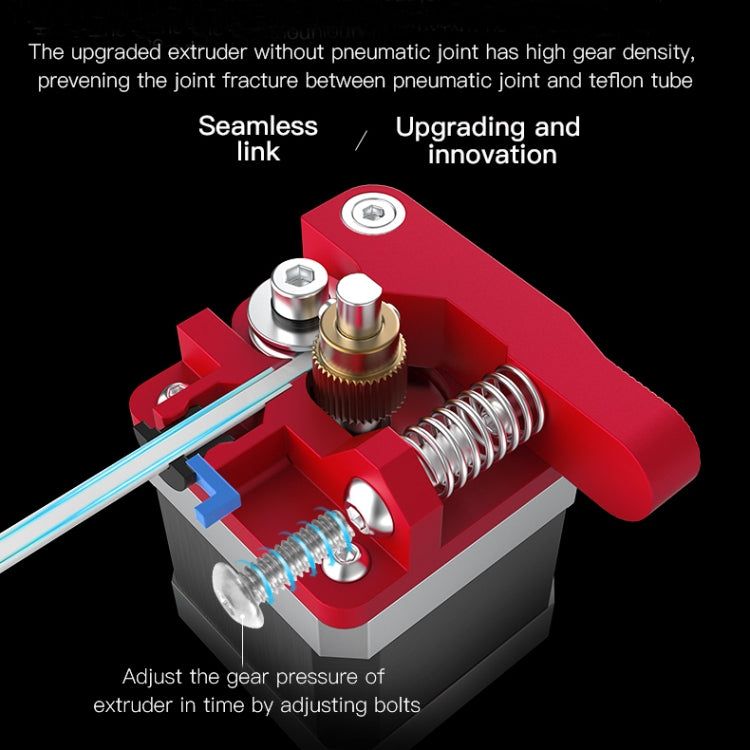 Creality 全金屬紅色方塊Bowden擠出機套件，適用於Ender-3 / Ender-3 Pro / Ender-3 V2 / CR-10 Pro V2 3D打印機