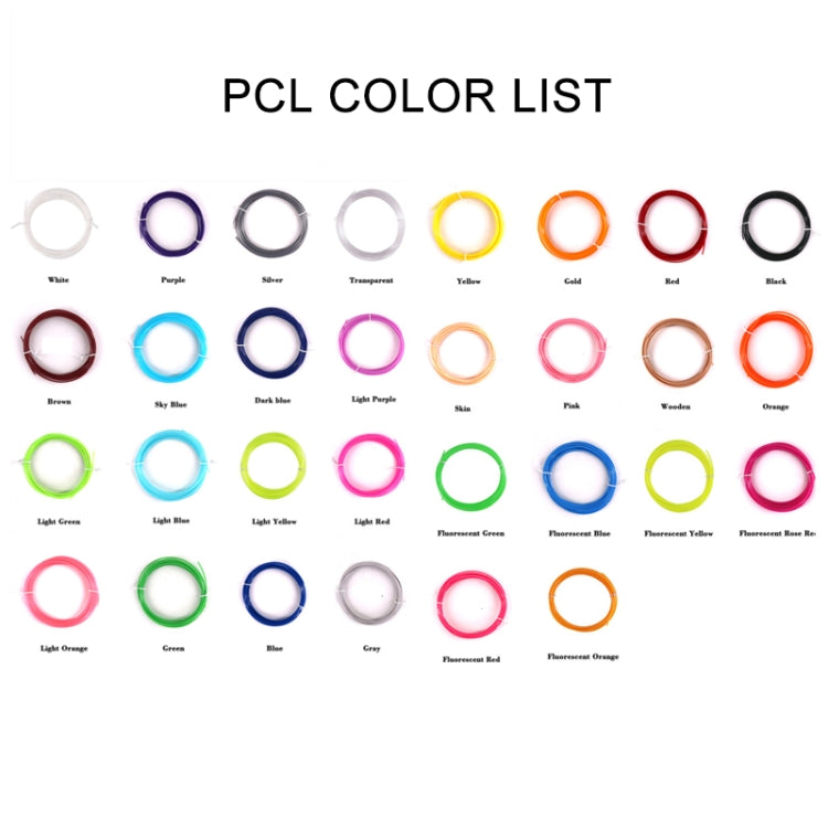 5米 1.75毫米低溫 PCL 線材 3D 列印筆耗材，5米 PCL