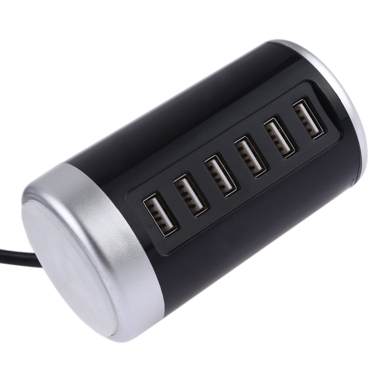 XLD4 30W 6 埠 USB 充電站電源適配器 AC100-240V，美規插頭