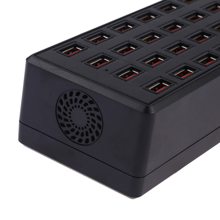 100W 24 埠 USB 快速充電站智慧充電器，帶 LED 指示燈 AC 100-240V，美規插頭，100W 24 埠 USB 美規插頭