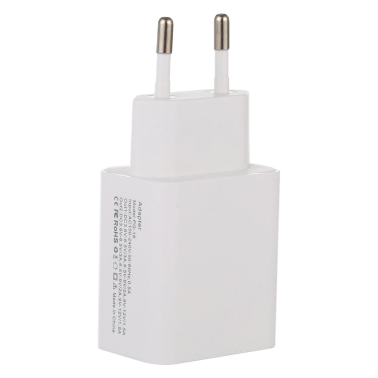 18W 電源適配器插頭轉接器 歐盟插頭，歐盟插頭