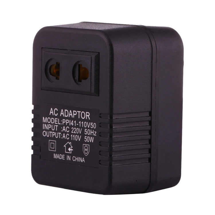 220V轉110V 50W 交流電源插座轉接器，歐盟/美國插頭轉美國插頭，220V轉110V 50W