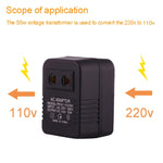 220V轉110V 50W 交流電源插座轉接器，歐盟/美國插頭轉美國插頭，220V轉110V 50W