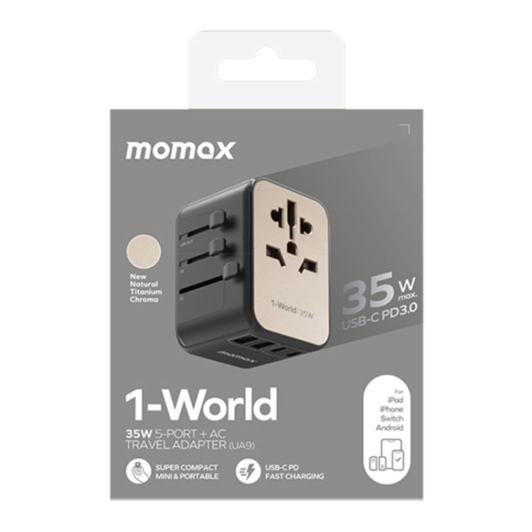 MOMAX 1-World UA9 PD 35W快速充電器電源轉接器，UA9