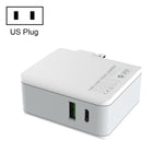 LDNIO A4403C 30W PD + 自動識別可摺疊快速旅行充電器，附 1m Micro USB 線，歐洲插頭，附 Micro USB 線