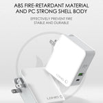 LDNIO A4403C 30W PD + 自動識別可摺疊快速旅行充電器，附 1m Micro USB 線，歐洲插頭，附 Micro USB 線