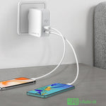LDNIO A4403C 30W PD + 自動識別可摺疊快速旅行充電器，附 1m Micro USB 線，歐洲插頭，附 Micro USB 線