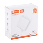 PD65W-A6 PD 65W 90 度摺疊插腳便攜多功能 USB 快速充電器，美規插頭