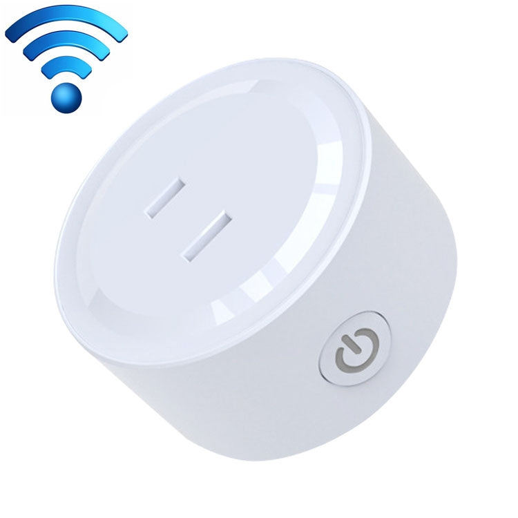 10A 圓形WiFi迷你插頭APP遠程控制定時智能插座，支援Alexa及Google Home，交流100-240V，日本/美國插頭