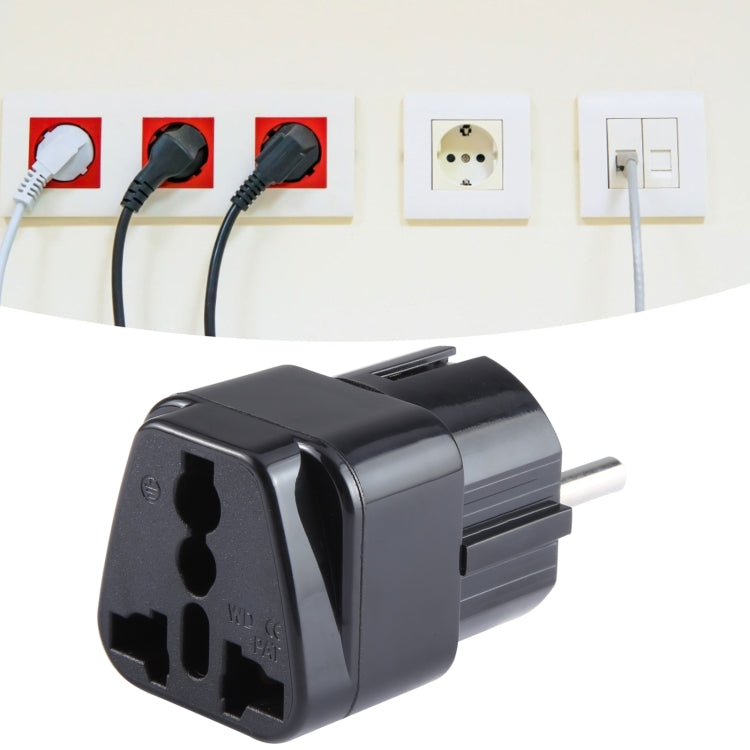 便攜式通用英國插頭轉歐盟插頭電源插座旅行充電器轉接器帶保險絲，英國轉歐盟