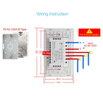 WS-US-02 EWeLink APP及觸控控制2A雙開鋼化玻璃面板智能牆壁開關，交流90V-250V，美國插頭，雙開