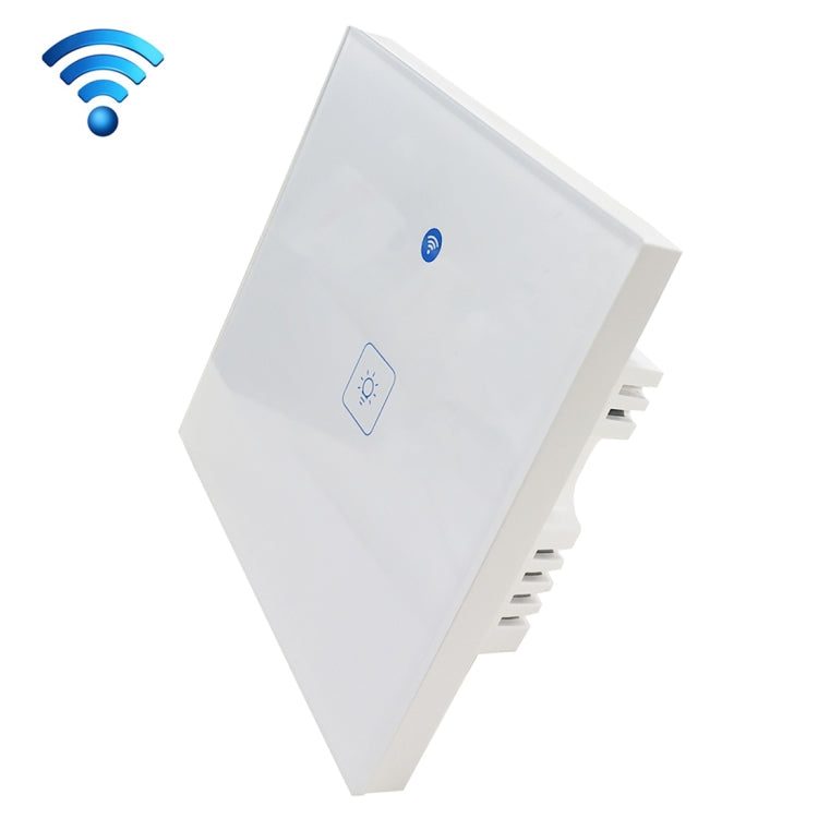 WS-UK-01 EWeLink APP 及觸控控制 2A 1 路鋼化玻璃面板智能牆壁開關，AC 90V-250V，英國插頭，1 路