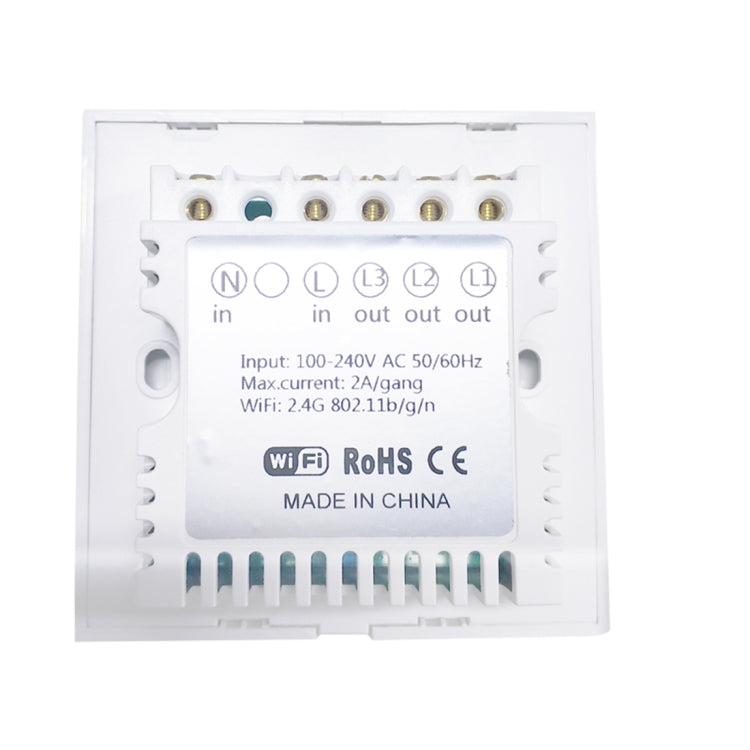 WS-UK-01 EWeLink APP 及觸控控制 2A 1 路鋼化玻璃面板智能牆壁開關，AC 90V-250V，英國插頭，1 路