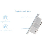 WS-UK-01 EWeLink APP 及觸控控制 2A 1 路鋼化玻璃面板智能牆壁開關，AC 90V-250V，英國插頭，1 路