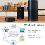 4 個 USB 埠 + 4 個美國插頭插座 WiFi 遠端控制智能電源插座，支援 Alexa 與 Google Home，AC 110-240V，美國插頭，4xUSB + 4x美國插頭（美國插頭）