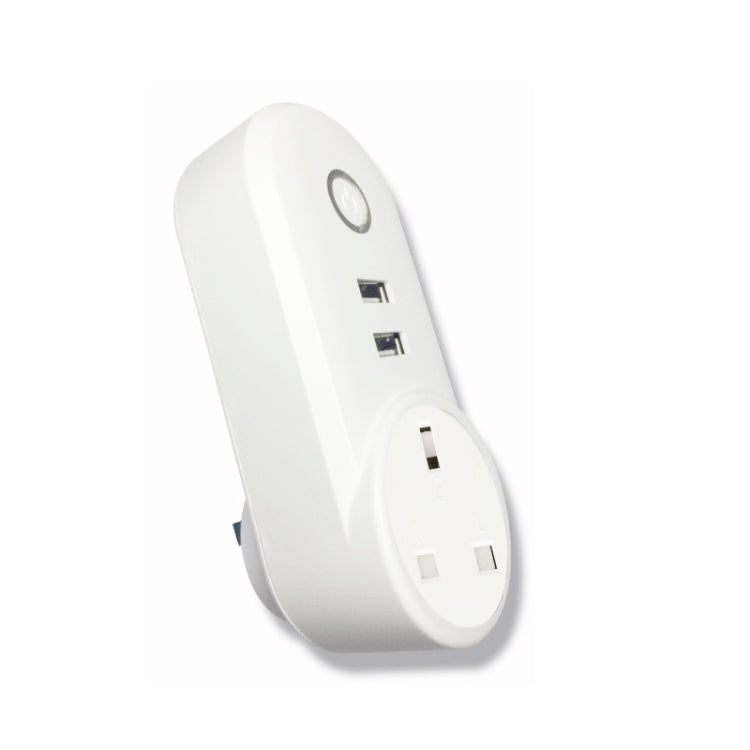 SA-002 2 個 USB 埠 + 1 個歐洲插座 WiFi 智能電源插座，兼容 Alexa 與 Google Home，AC 110V-230V，歐洲插頭，英國插頭，美國插頭