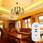 SA-002 2 個 USB 埠 + 1 個歐洲插座 WiFi 智能電源插座，兼容 Alexa 與 Google Home，AC 110V-230V，歐洲插頭，英國插頭，美國插頭