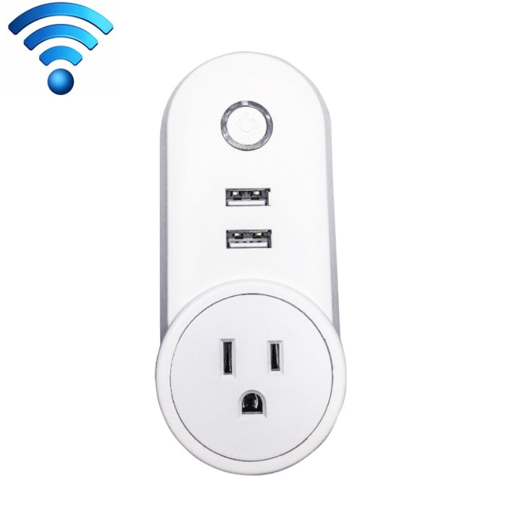 SA-002 2 個 USB 埠 + 1 個歐洲插座 WiFi 智能電源插座，兼容 Alexa 與 Google Home，AC 110V-230V，歐洲插頭，英國插頭，美國插頭