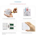 WS-EU-03 EWeLink APP 及觸控控制 2A 3 路鋼化玻璃面板智能牆壁開關，AC 90V-250V，歐洲插頭，3 路