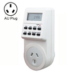 AC 240V 智能家居插入式 LCD 顯示時鐘夏令時功能 12/24 小時可切換定時開關插座，澳規插頭，AC 240V 澳規插頭