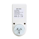 AC 240V 智能家居插入式 LCD 顯示時鐘夏令時功能 12/24 小時可切換定時開關插座，澳規插頭，AC 240V 澳規插頭