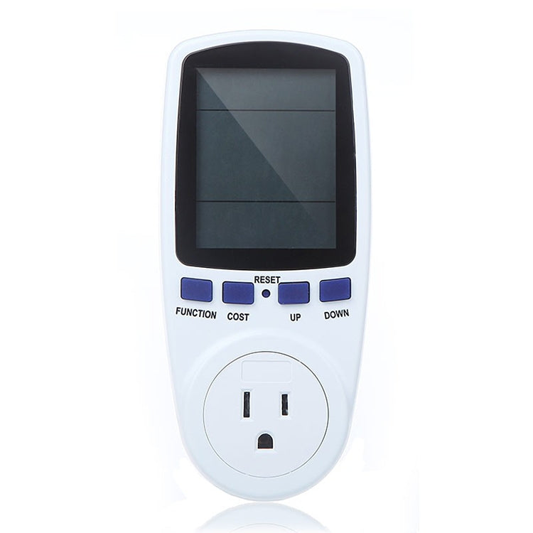AC 120V 60Hz 最大 15A LCD 顯示功率計能量瓦特安培伏特電力使用監測分析儀，美規插頭，AC 120V 美規插頭