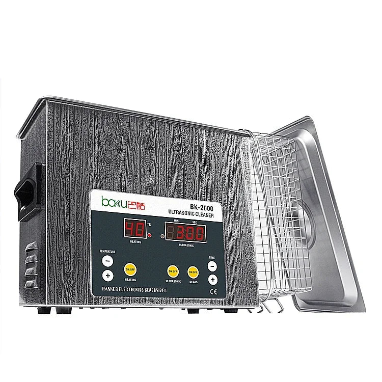 BAKU BK-2000 120W 3.36L LCD 顯示加熱超聲波清洗機，帶籃子，AC 220V，EU 插頭，BK-2000 120W 3.36L 220V