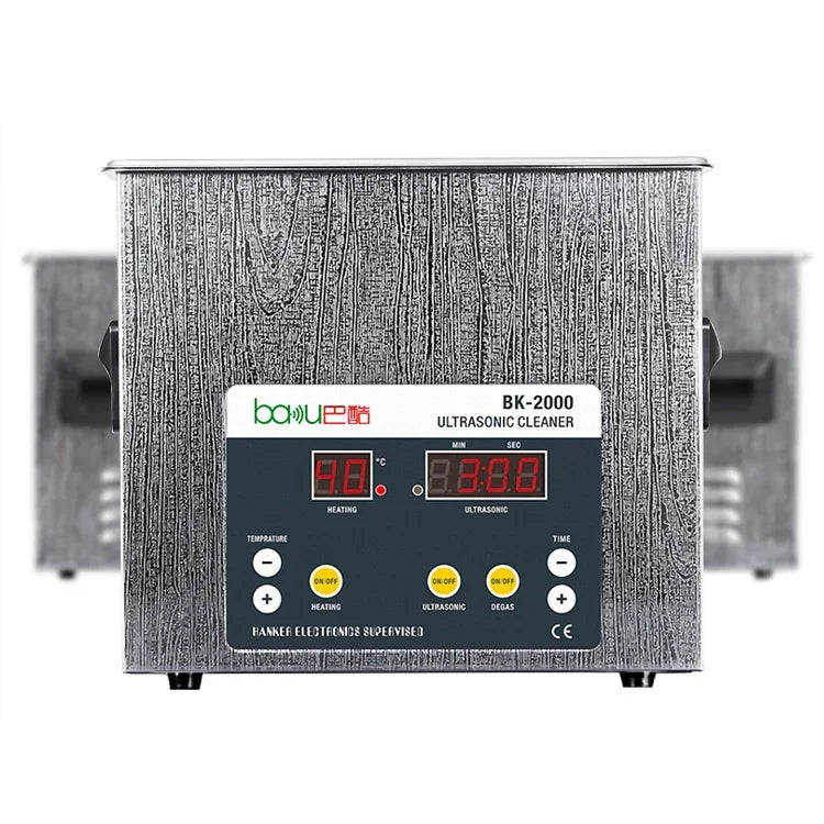 BAKU BK-2000 120W 3.36L LCD 顯示加熱超聲波清洗機，帶籃子，AC 220V，EU 插頭，BK-2000 120W 3.36L 220V